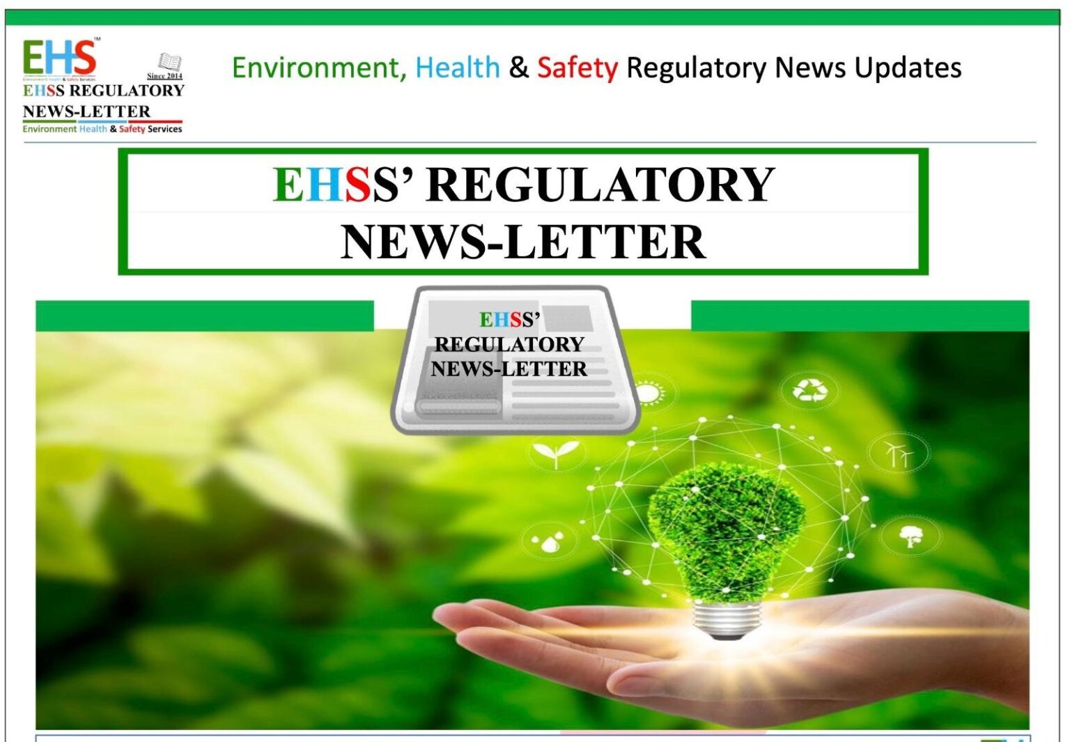 EHSS Regulatory News-Letter